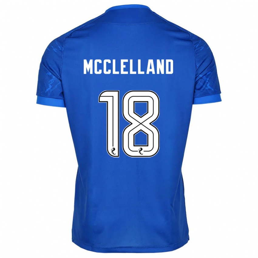גברים סם מקלילנד #18 כחול לבן ג'רזי ביתית 2025/26 חולצה קצרה