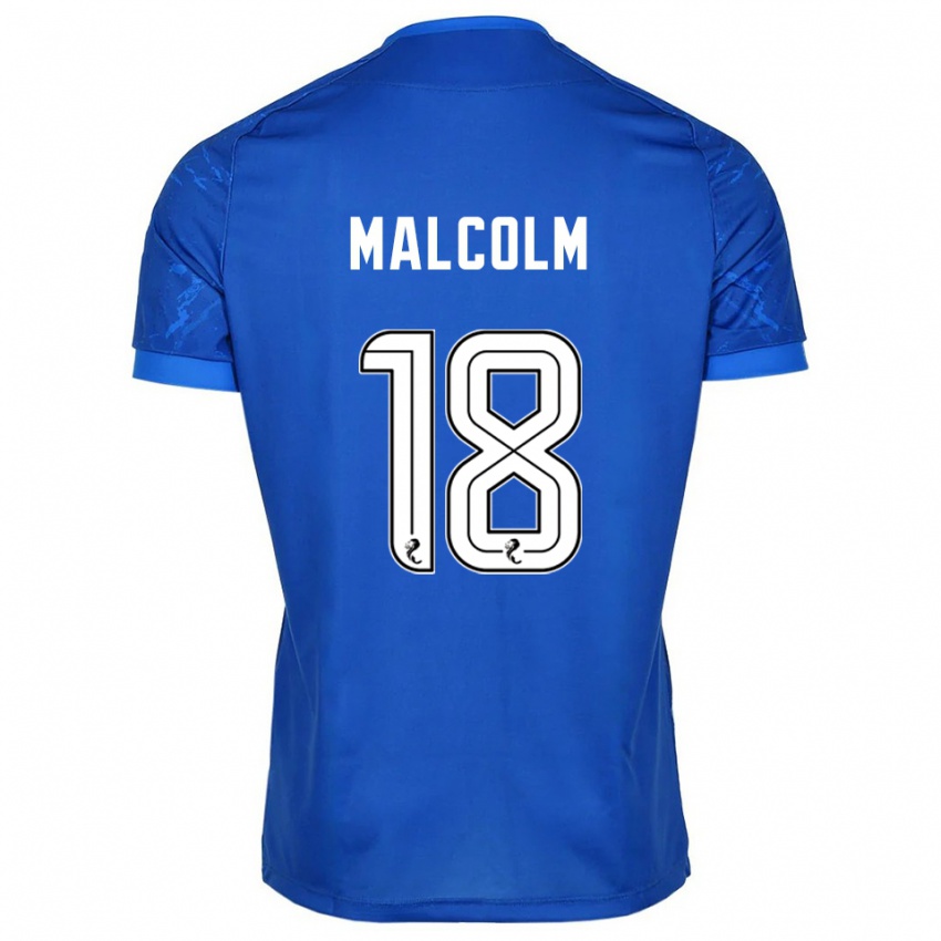 גברים Jodie Malcolm #18 כחול לבן ג'רזי ביתית 2025/26 חולצה קצרה