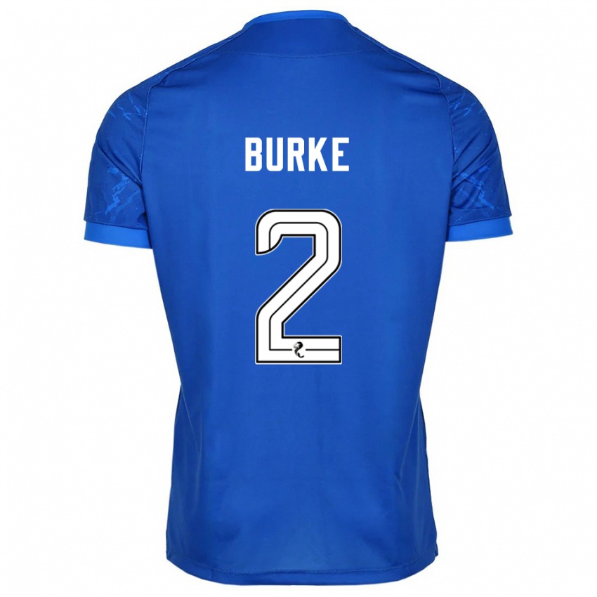 גברים Fallon Burke #2 כחול לבן ג'רזי ביתית 2025/26 חולצה קצרה