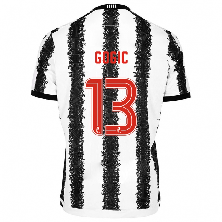 גברים אלכס גוגיי #13 לבן שחור ג'רזי ביתית 2025/26 חולצה קצרה