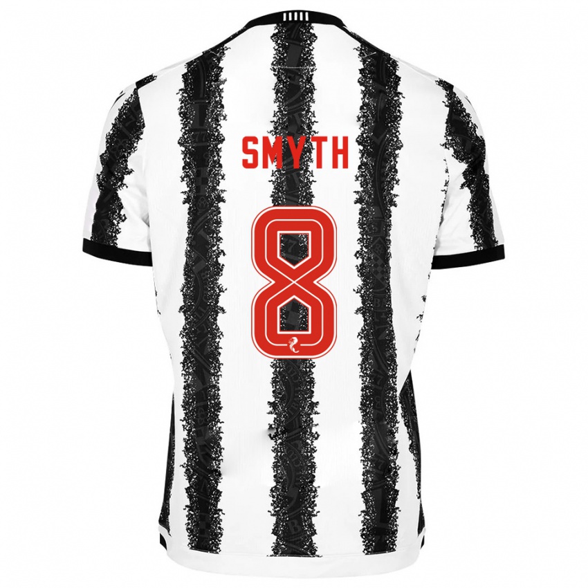 גברים אויסין סמית׳ #8 לבן שחור ג'רזי ביתית 2025/26 חולצה קצרה