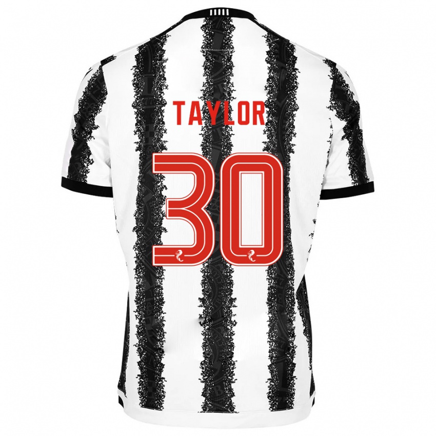 גברים פראזר קמרון טיילור #30 לבן שחור ג'רזי ביתית 2025/26 חולצה קצרה