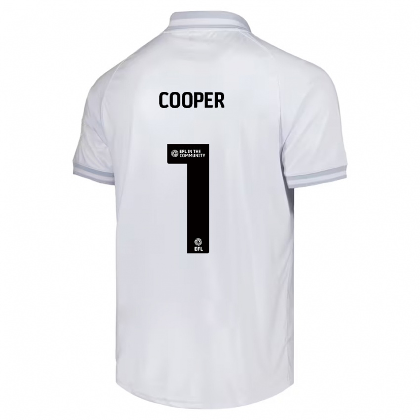 גברים Murphy Cooper #1 לבן אפור שחור הרחק ג'רזי 2025/26 חולצה קצרה