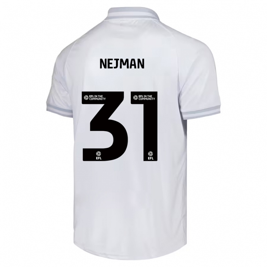 גברים הריסון ניימן #31 לבן אפור שחור הרחק ג'רזי 2025/26 חולצה קצרה