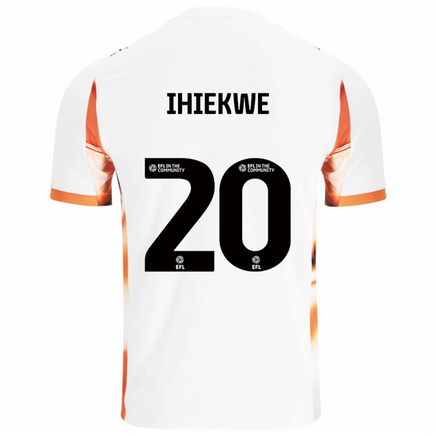 גברים מיכאל איהיקווה #20 לבן כתום שחור הרחק ג'רזי 2025/26 חולצה קצרה