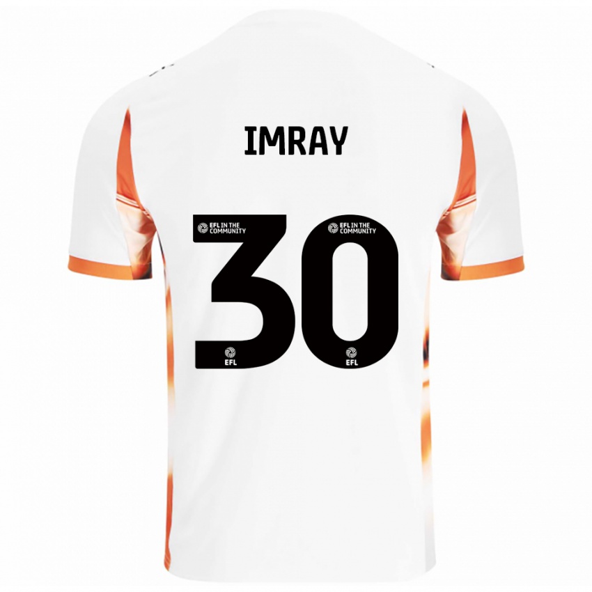 גברים דני אימריי #30 לבן כתום שחור הרחק ג'רזי 2025/26 חולצה קצרה