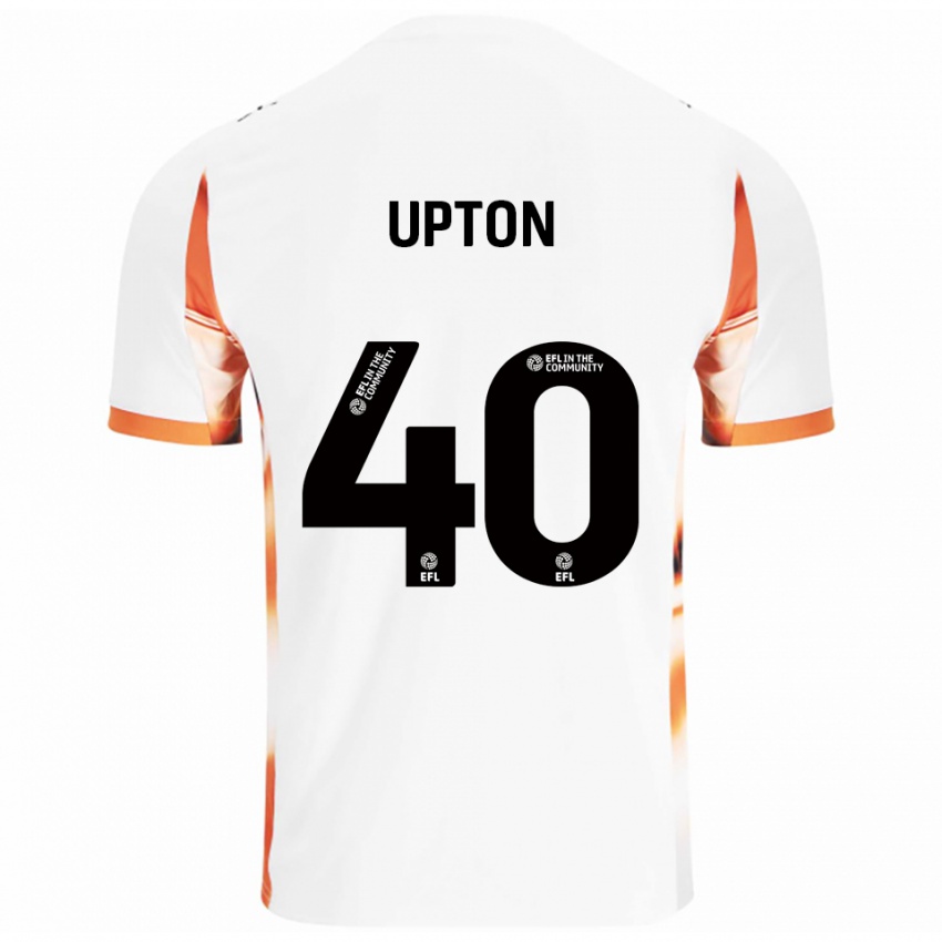 גברים Theo Upton #40 לבן כתום שחור הרחק ג'רזי 2025/26 חולצה קצרה