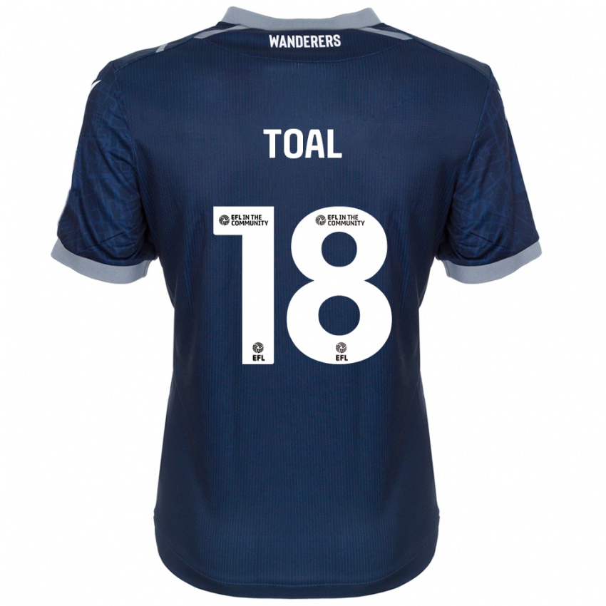 גברים אוון טואל #18 כחול נייבי אפור הרחק ג'רזי 2025/26 חולצה קצרה