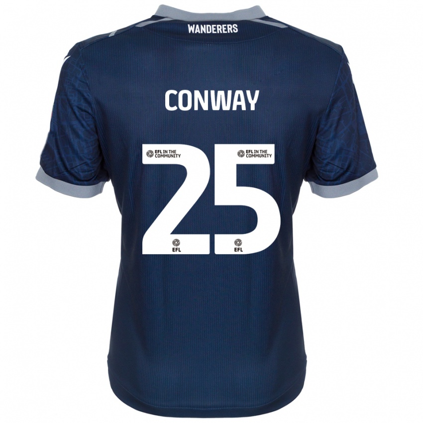 גברים Max Conway #25 כחול נייבי אפור הרחק ג'רזי 2025/26 חולצה קצרה