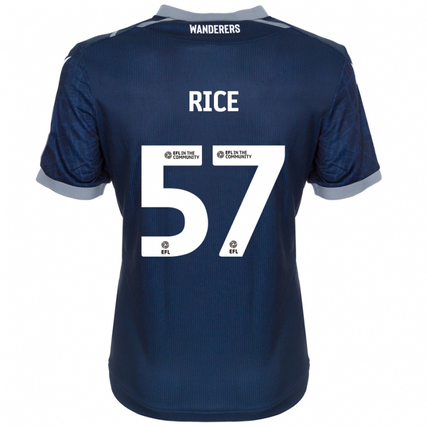 גברים Harrison Rice #57 כחול נייבי אפור הרחק ג'רזי 2025/26 חולצה קצרה