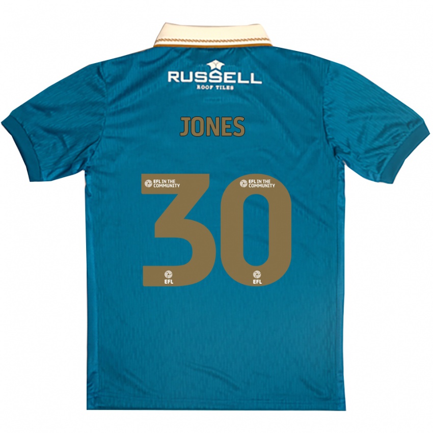גברים ג'יימס ג'ונס #30 תכלת לבן הרחק ג'רזי 2025/26 חולצה קצרה
