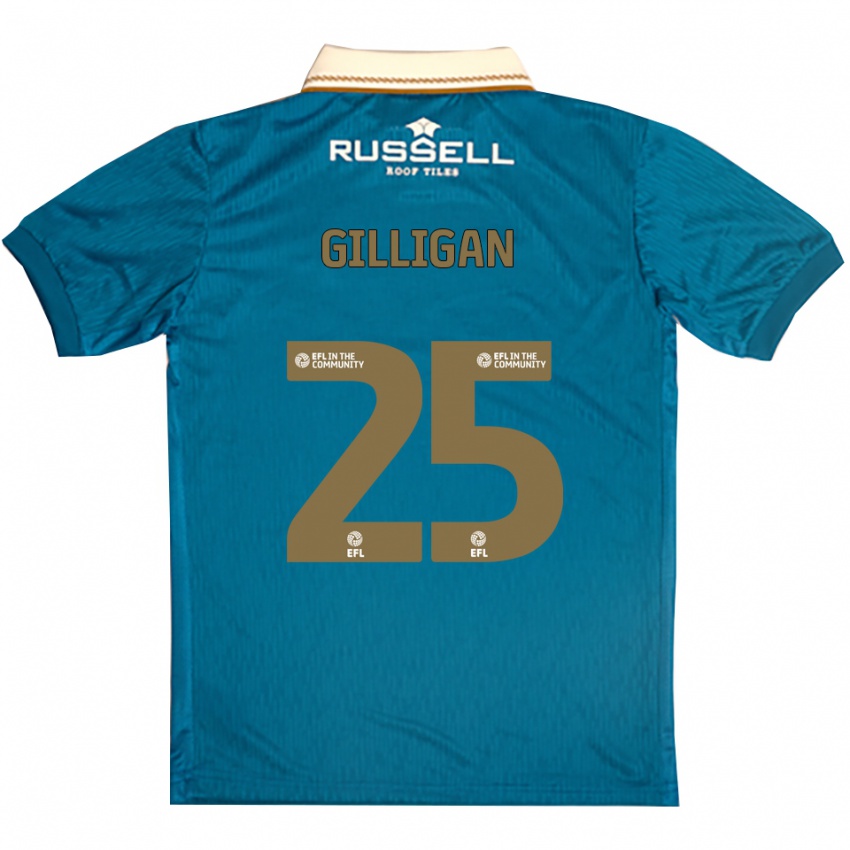 גברים קיארן גיליגאן #25 תכלת לבן הרחק ג'רזי 2025/26 חולצה קצרה