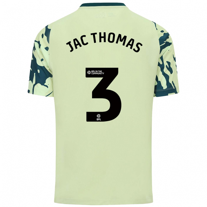 גברים ג'אק תומאס #3 ירוק כהה הרחק ג'רזי 2025/26 חולצה קצרה