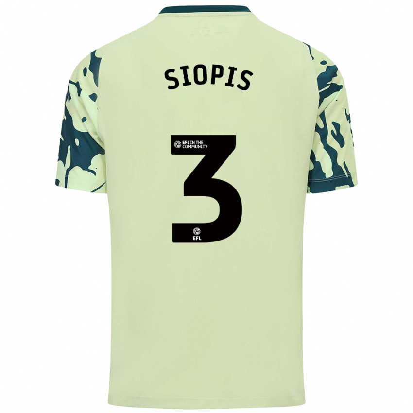 גברים מנוליס סיופיס #3 ירוק כהה הרחק ג'רזי 2025/26 חולצה קצרה