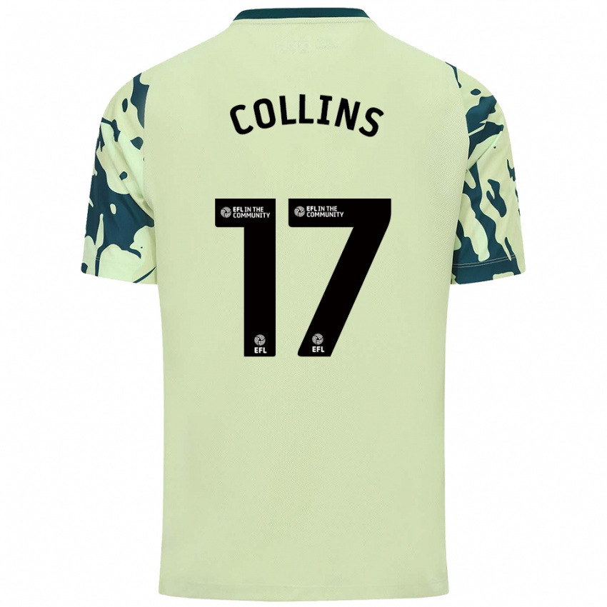 גברים ג'מילו קולינס #17 ירוק כהה הרחק ג'רזי 2025/26 חולצה קצרה