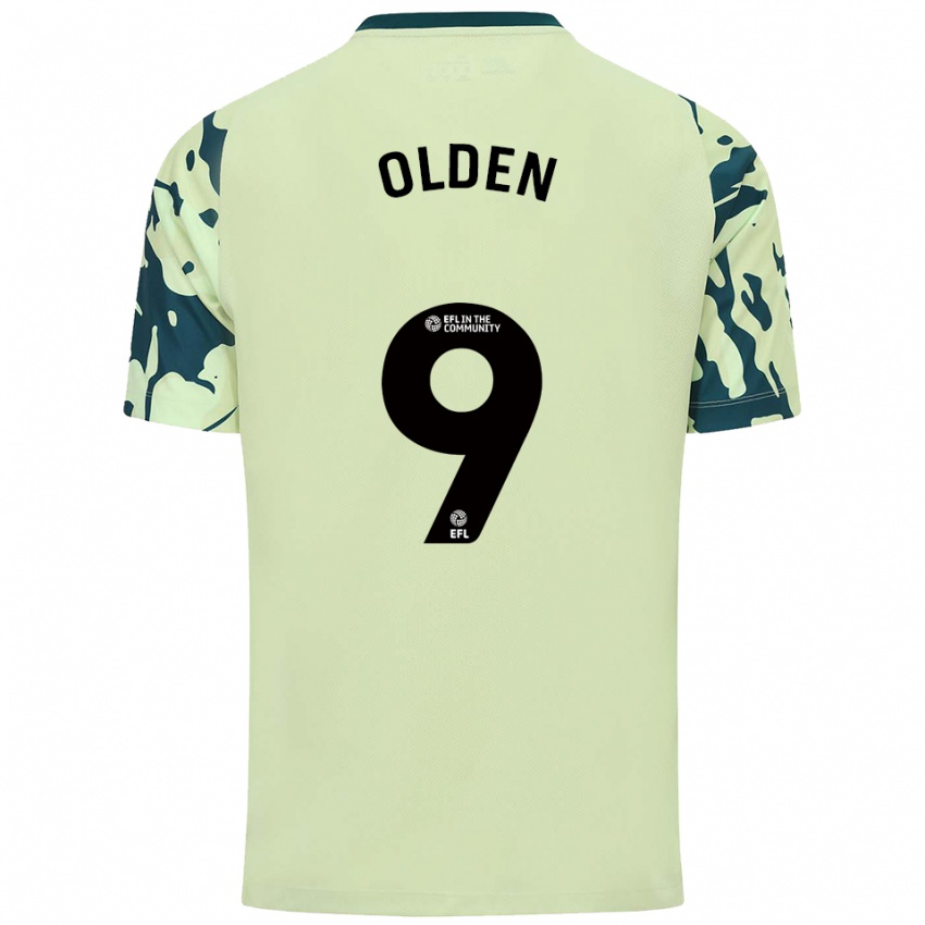 גברים מקנזי אולדן #9 ירוק כהה הרחק ג'רזי 2025/26 חולצה קצרה