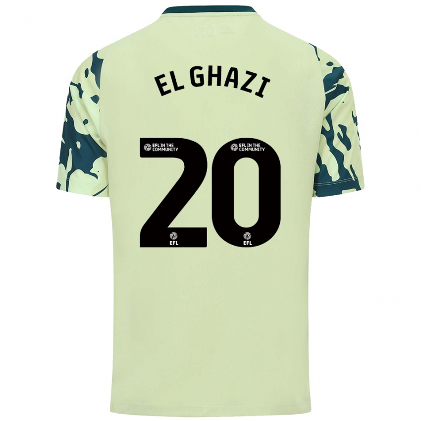 גברים אנוואר אל גאזי #20 ירוק כהה הרחק ג'רזי 2025/26 חולצה קצרה