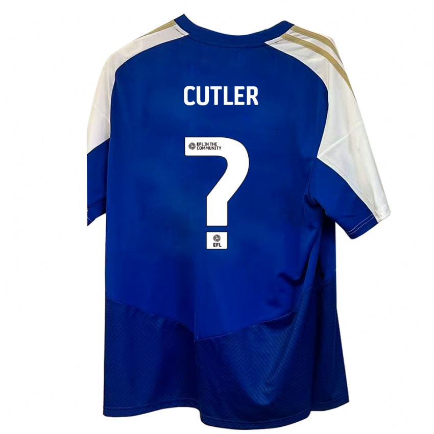 גברים Theo Cutler #0 כחול לבן זהב הרחק ג'רזי 2025/26 חולצה קצרה