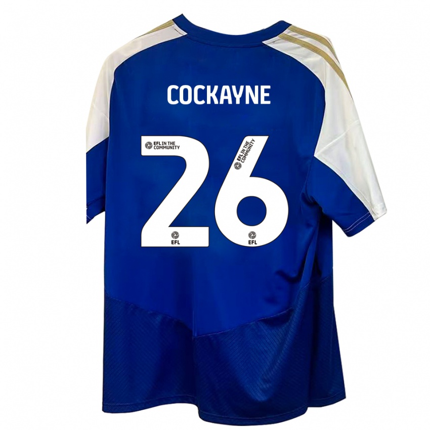 גברים ג׳סיקה קוקאיין #26 כחול לבן זהב הרחק ג'רזי 2025/26 חולצה קצרה