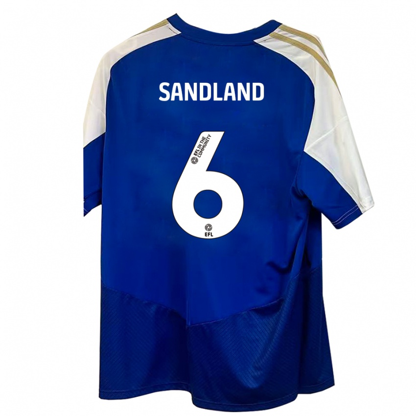 גברים ג׳ס סנדלנד #6 כחול לבן זהב הרחק ג'רזי 2025/26 חולצה קצרה