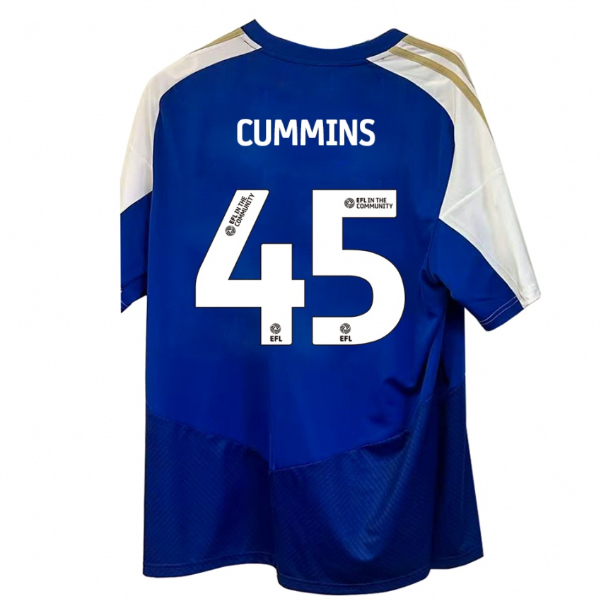 גברים צ׳ארלי קאמינס #45 כחול לבן זהב הרחק ג'רזי 2025/26 חולצה קצרה