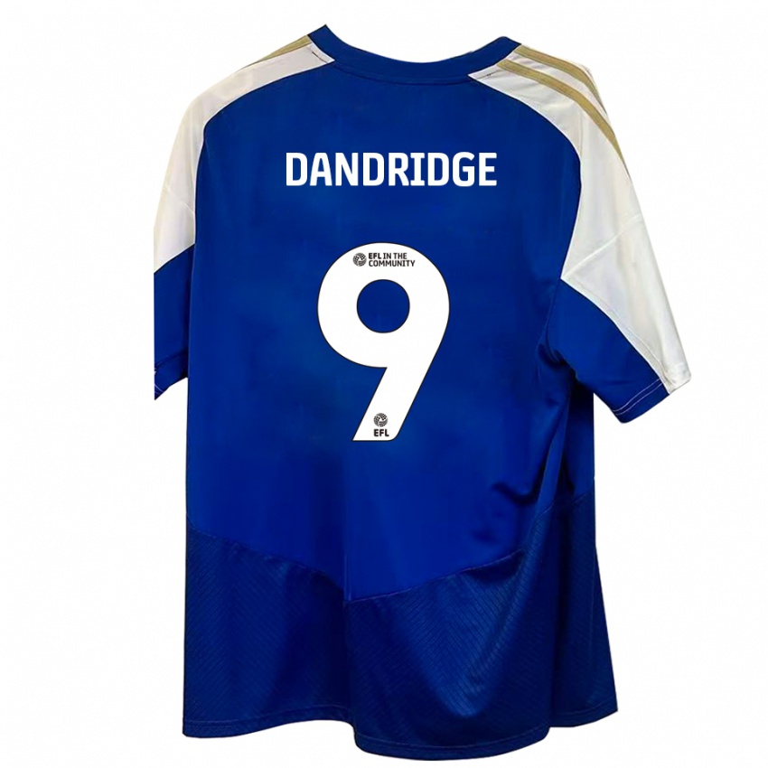 גברים Rebecca Dandridge #9 כחול לבן זהב הרחק ג'רזי 2025/26 חולצה קצרה