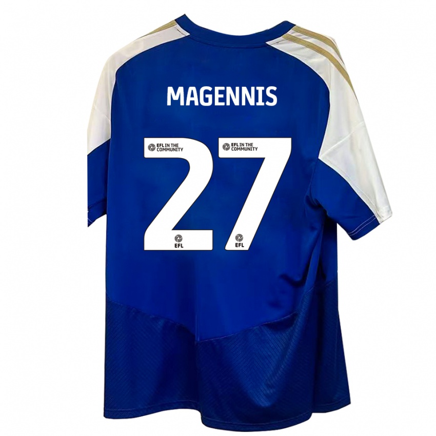 גברים ג'וש מאגניס #27 כחול לבן זהב הרחק ג'רזי 2025/26 חולצה קצרה