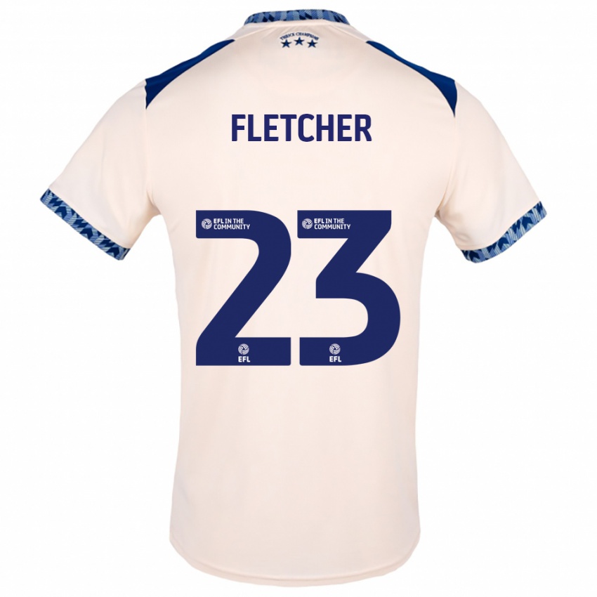 גברים Serena Fletcher #23 לבן שמנת כחול נייבי הרחק ג'רזי 2025/26 חולצה קצרה
