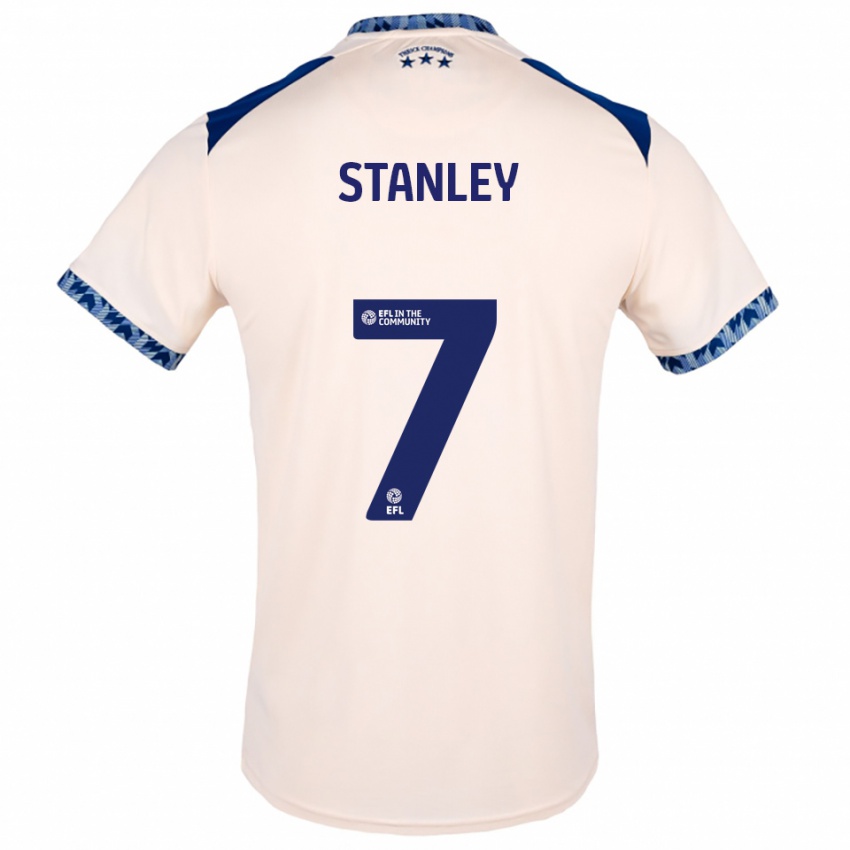 גברים Katie Stanley #7 לבן שמנת כחול נייבי הרחק ג'רזי 2025/26 חולצה קצרה