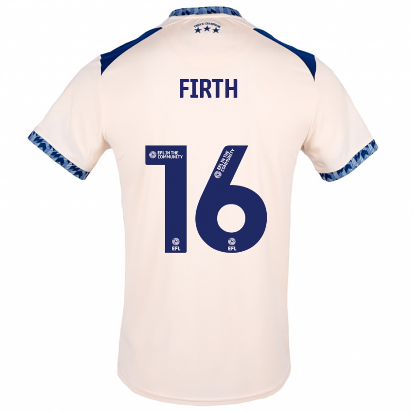 גברים Molly Firth #16 לבן שמנת כחול נייבי הרחק ג'רזי 2025/26 חולצה קצרה