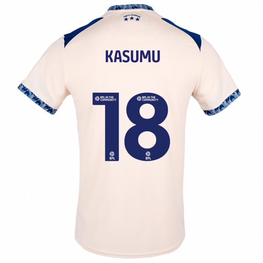 גברים דייוויד קאסומו #18 לבן שמנת כחול נייבי הרחק ג'רזי 2025/26 חולצה קצרה