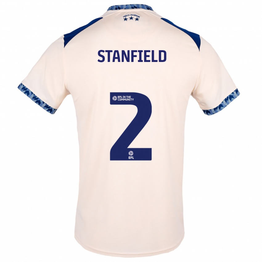 גברים Beth Stanfield #2 לבן שמנת כחול נייבי הרחק ג'רזי 2025/26 חולצה קצרה