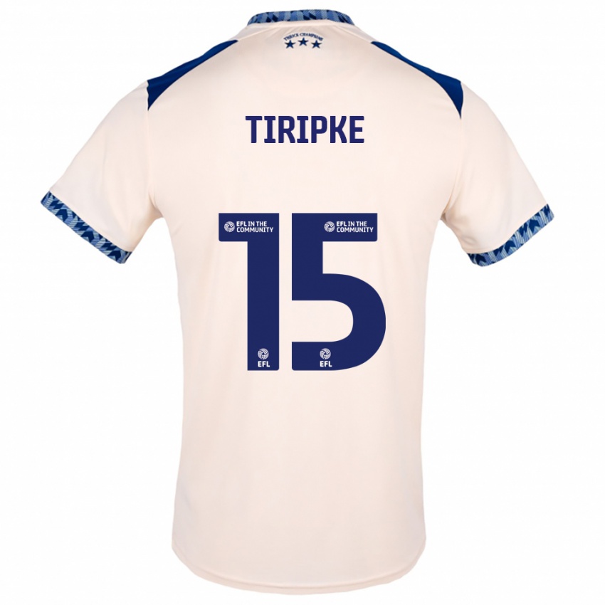 גברים Ashley Tiripke #15 לבן שמנת כחול נייבי הרחק ג'רזי 2025/26 חולצה קצרה