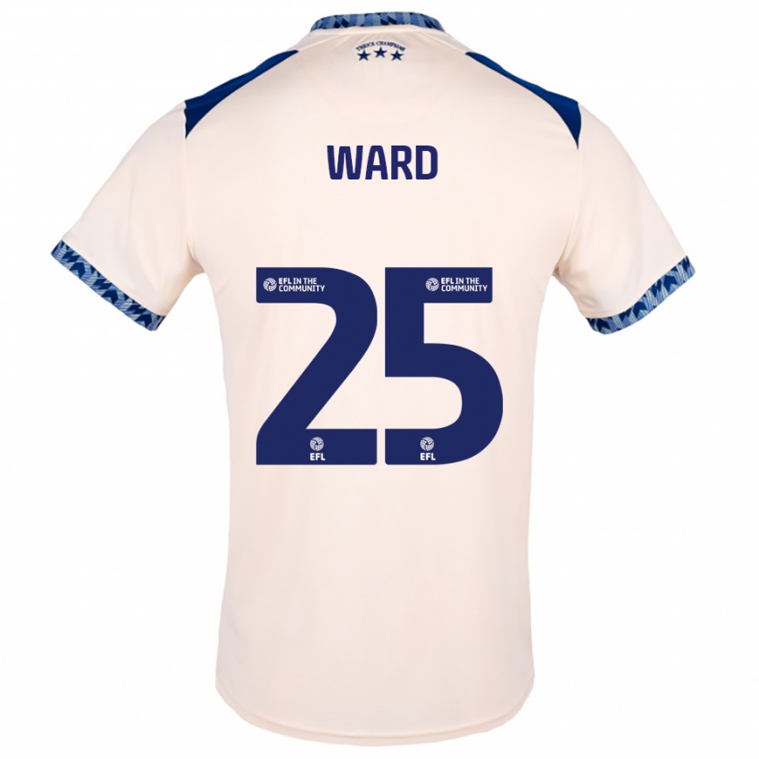 גברים דני וורד #25 לבן שמנת כחול נייבי הרחק ג'רזי 2025/26 חולצה קצרה