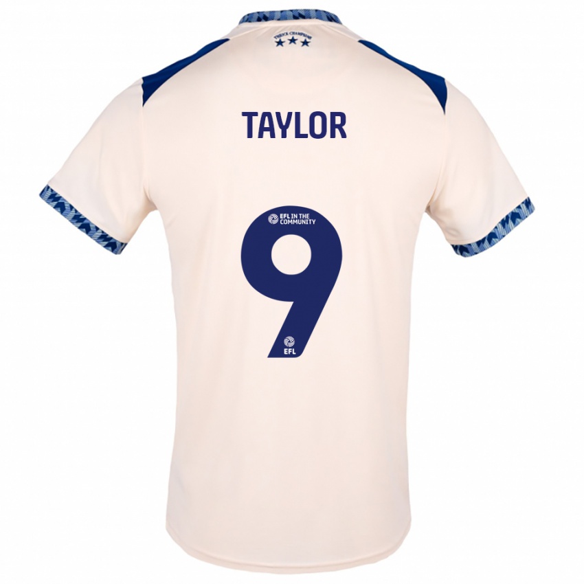 גברים ג'ו טיילור #9 לבן שמנת כחול נייבי הרחק ג'רזי 2025/26 חולצה קצרה