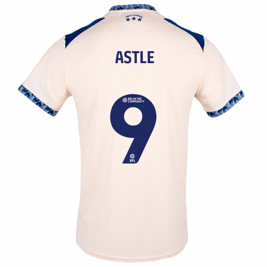 גברים Katie Astle #9 לבן שמנת כחול נייבי הרחק ג'רזי 2025/26 חולצה קצרה