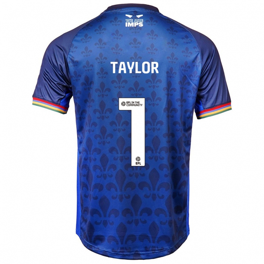 גברים Jaden Taylor #1 כחול נייבי הרחק ג'רזי 2025/26 חולצה קצרה