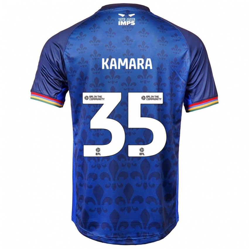 גברים מיכאל-ג׳ון קמסון-קמארה #35 כחול נייבי הרחק ג'רזי 2025/26 חולצה קצרה