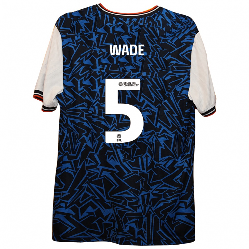 גברים Elly Wade #5 כחול שחור לבן הרחק ג'רזי 2025/26 חולצה קצרה