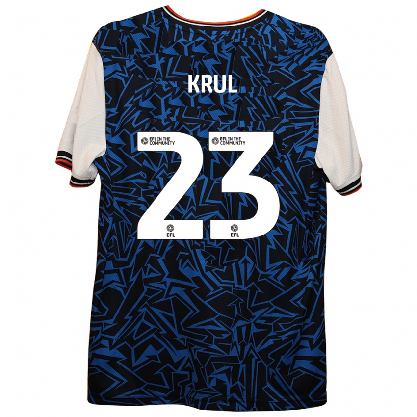 גברים טים קרול #23 כחול שחור לבן הרחק ג'רזי 2025/26 חולצה קצרה