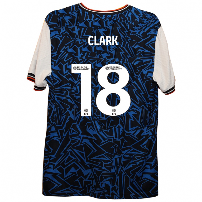 גברים ג'ורדן קלארק #18 כחול שחור לבן הרחק ג'רזי 2025/26 חולצה קצרה