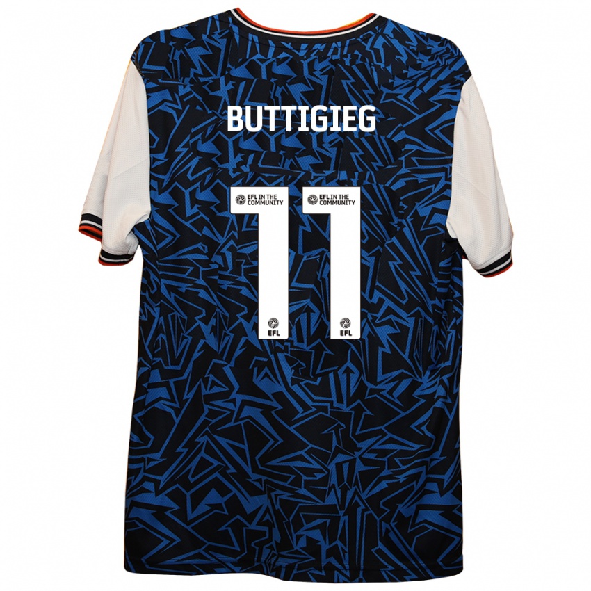 גברים פיונה בוטיג'ג' #11 כחול שחור לבן הרחק ג'רזי 2025/26 חולצה קצרה