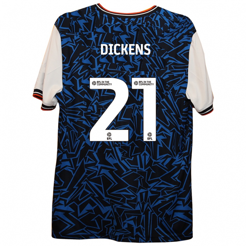 גברים Andie Dickens #21 כחול שחור לבן הרחק ג'רזי 2025/26 חולצה קצרה