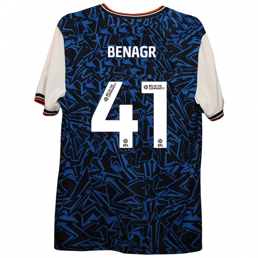 גברים Benedict Benagr #41 כחול שחור לבן הרחק ג'רזי 2025/26 חולצה קצרה