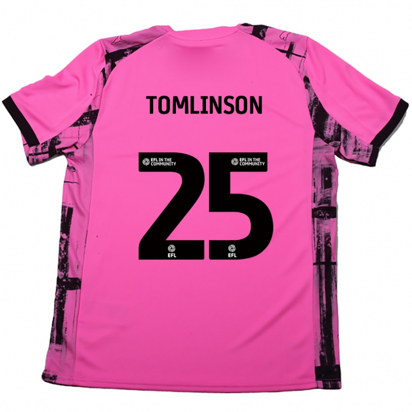 גברים ג'וש טומלינסון #25 אדום ורד שחור הרחק ג'רזי 2025/26 חולצה קצרה