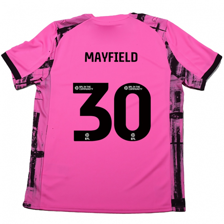 גברים Holly Mayfield #30 אדום ורד שחור הרחק ג'רזי 2025/26 חולצה קצרה