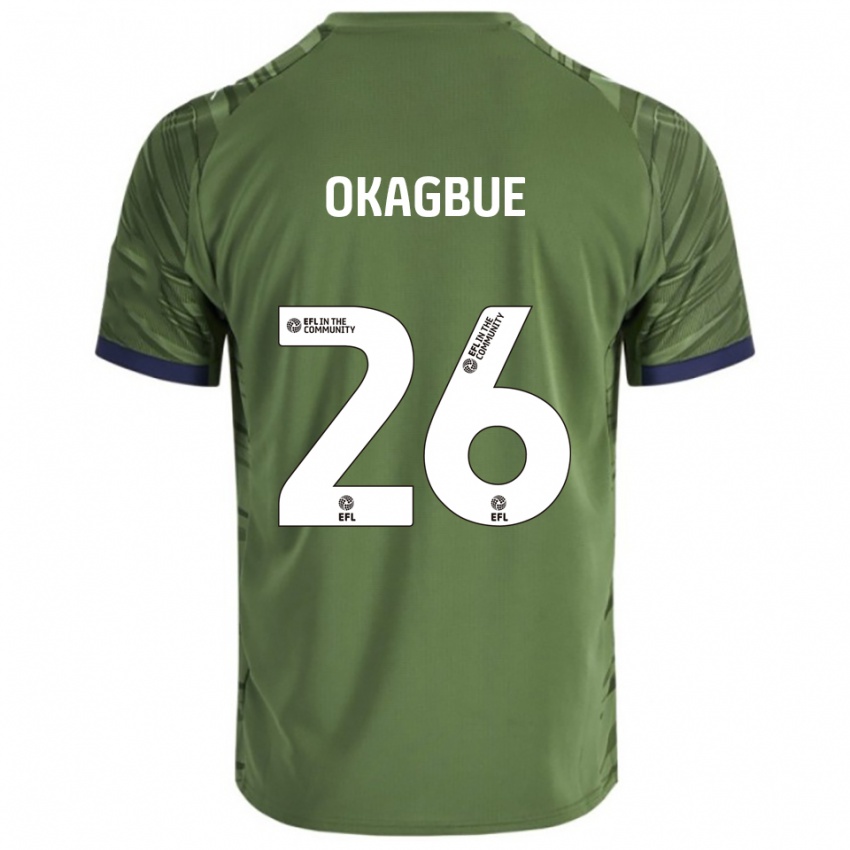 גברים דייוויד אוקגבוי #26 ירוק לבן הרחק ג'רזי 2025/26 חולצה קצרה