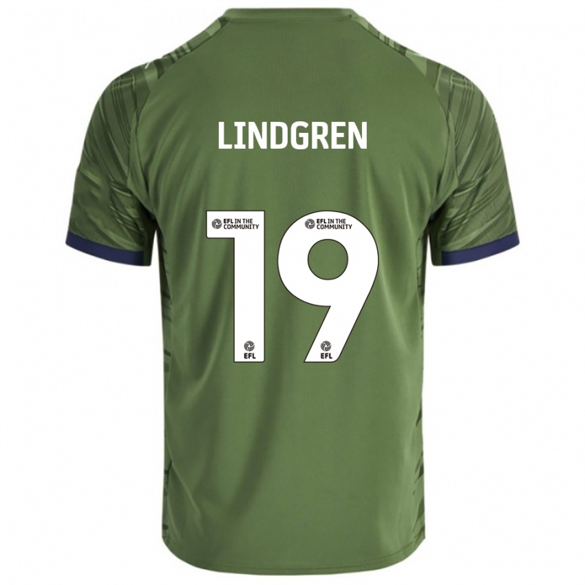 גברים גוסטב לינדגרן #19 ירוק לבן הרחק ג'רזי 2025/26 חולצה קצרה