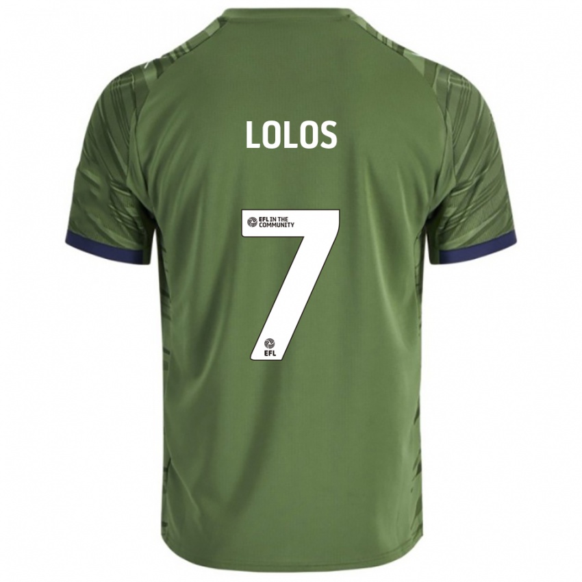 גברים Klaidi Lolos #7 ירוק לבן הרחק ג'רזי 2025/26 חולצה קצרה