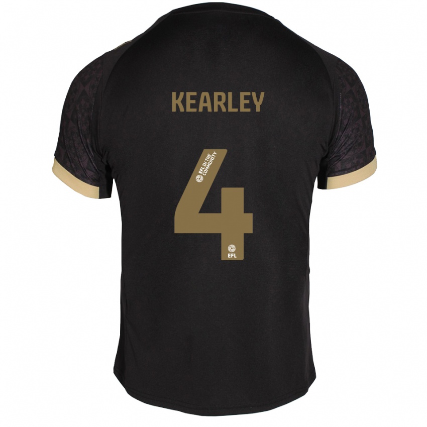 גברים Amii Kearley #4 שחור זהב הרחק ג'רזי 2025/26 חולצה קצרה